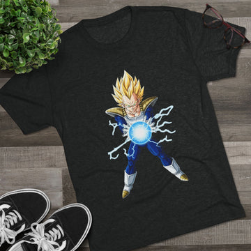 Unisex Tri-Blend Crew Tee with Super Saiyan Design, Anime Tee, Casual T-Shirt, Gift for Fans, Dragon Ball Z Merchandise