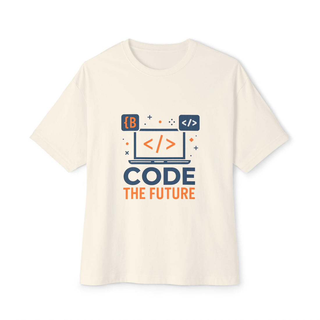 Code the Future Unisex Boxy Tee | Perfect for Programmers, Tech Lovers, Coding Gifts, Casual Wear, Unique Graphic T-Shirt