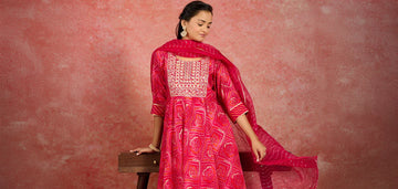 Steal The Spotlight with Stylish Bandhani Dress Patterns