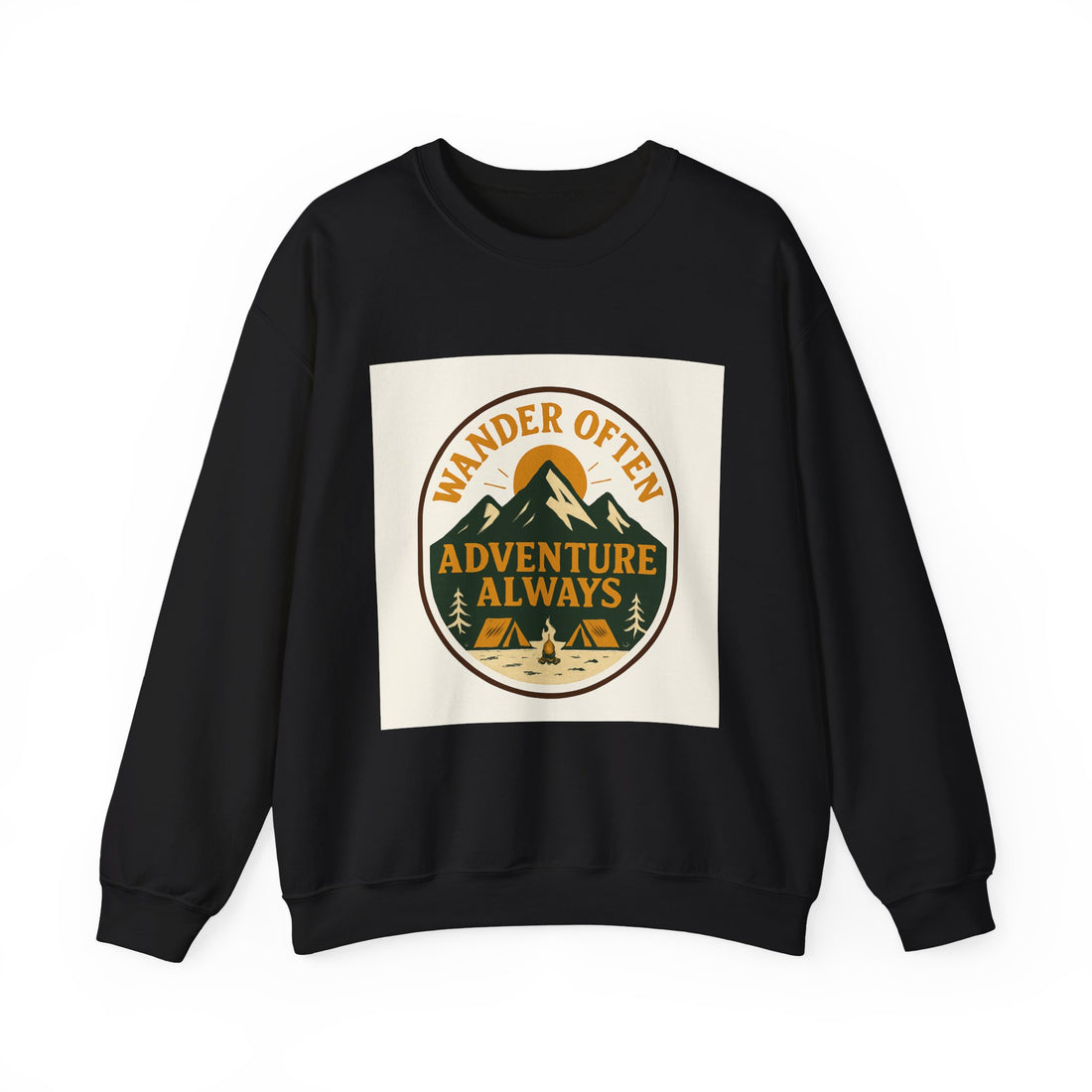 Adventure Always Crewneck Sweatshirt – “Wander Often” Outdoor Graphic