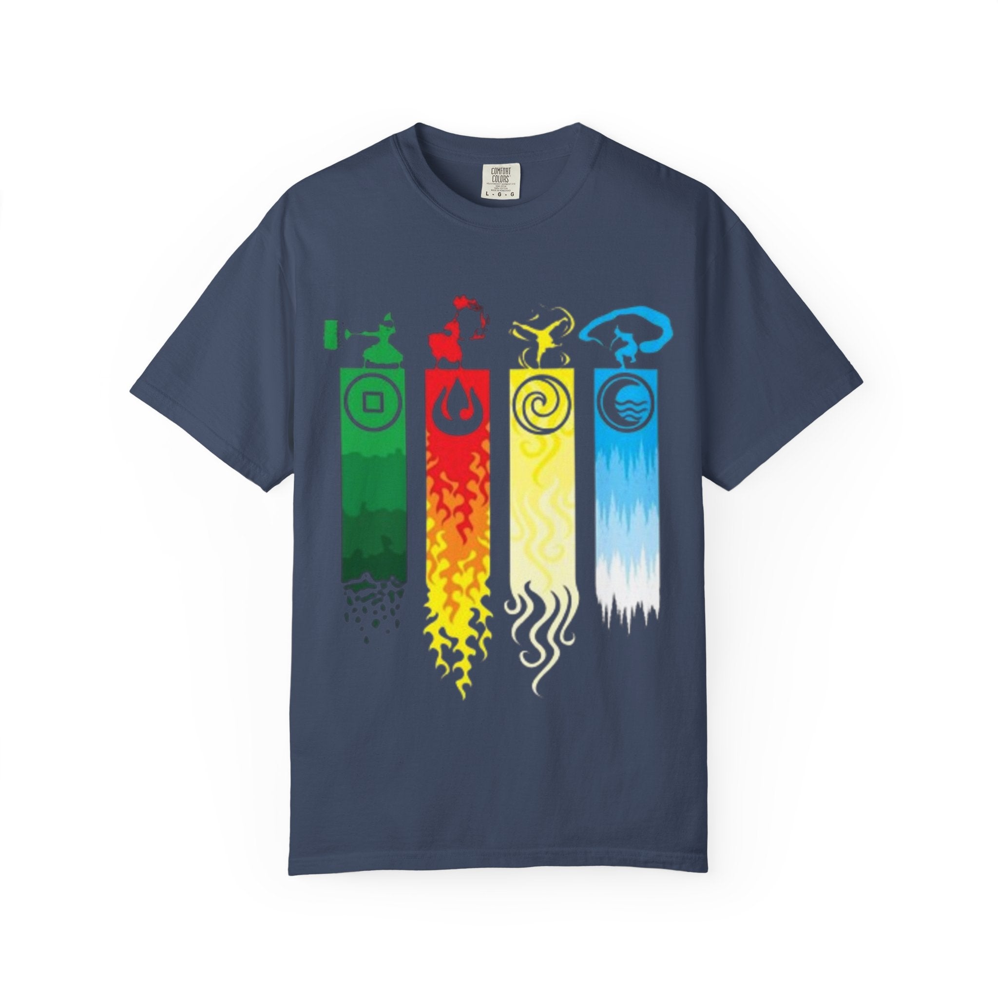 Elemental Spirits T-Shirt — Fire, Water, Earth & Air Graphic Tee