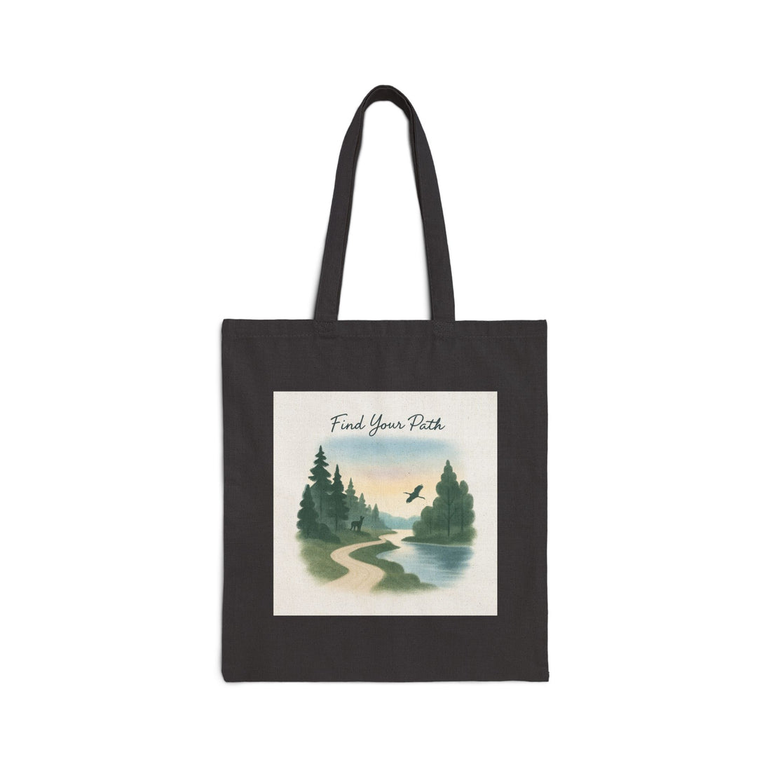 Find Your Path Canvas Tote — Nature Scenic Eco Grocery Bag