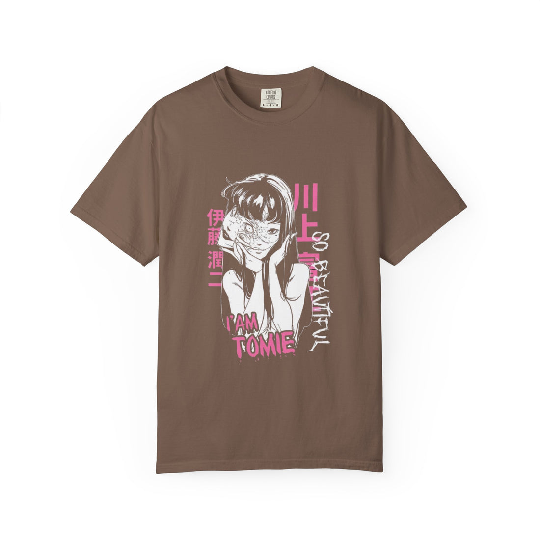 Tomie Graphic T-Shirt — Retro Anime Horror Tee ("I Am Tomie")