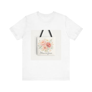Floral 'Bloom in Grace' Tee — Women's Inspirational Flower Graphic T-Shirt