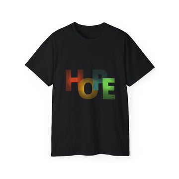 Hope Pastel Gradient Tee — Inspirational White Graphic T-Shirt