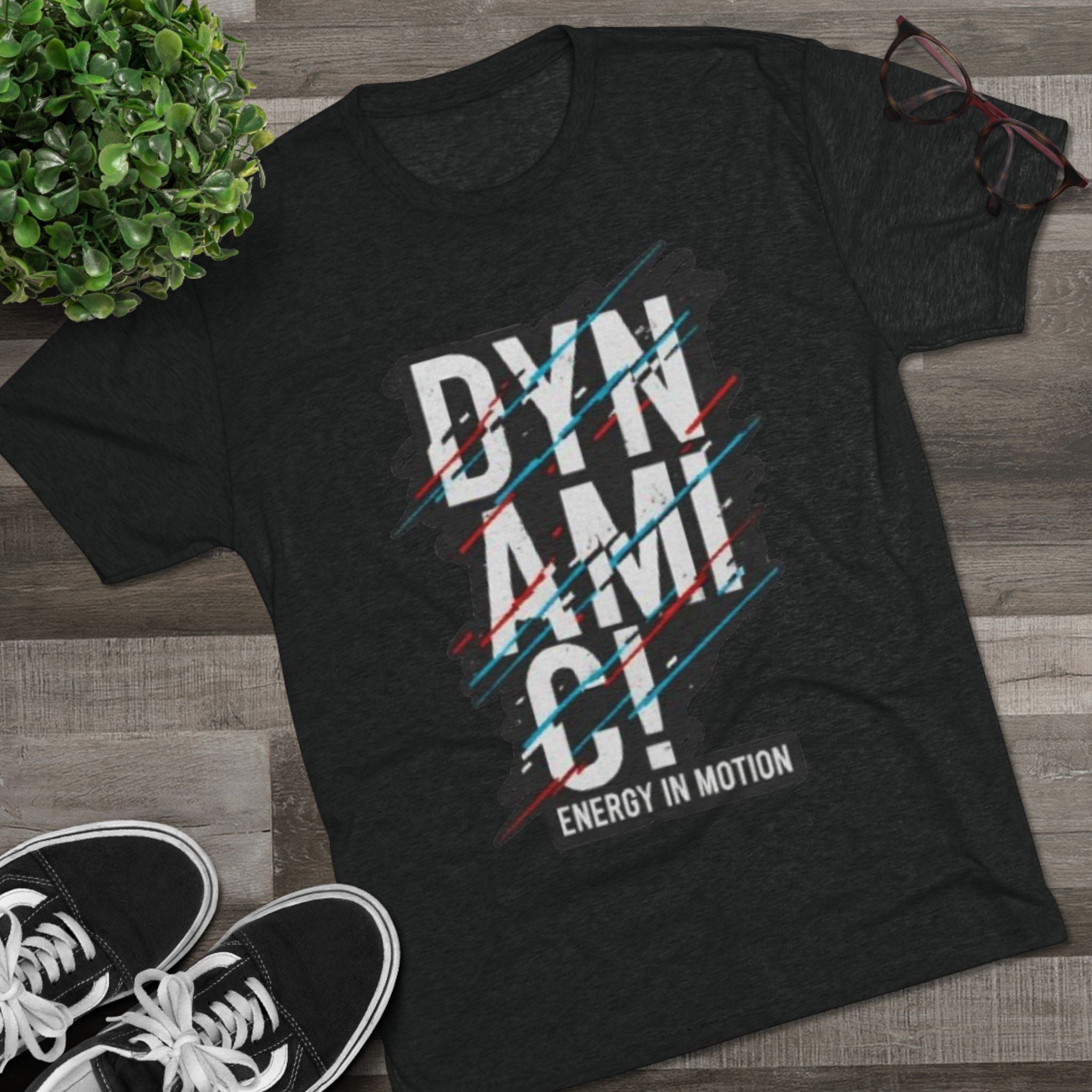 Dynamic Energy Motion Unisex Crew Tee, Casual Everyday Wear, Graphic T-Shirt, Gift for Active Lifestyle, Gym Wear, Motivation Apparel