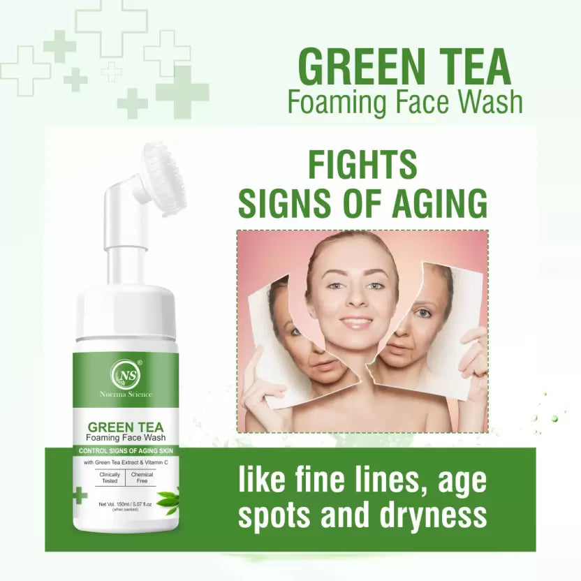 Green Tea Foaming Face Wash | Hydrate, Soothe & Revitalize Skin - 150ml