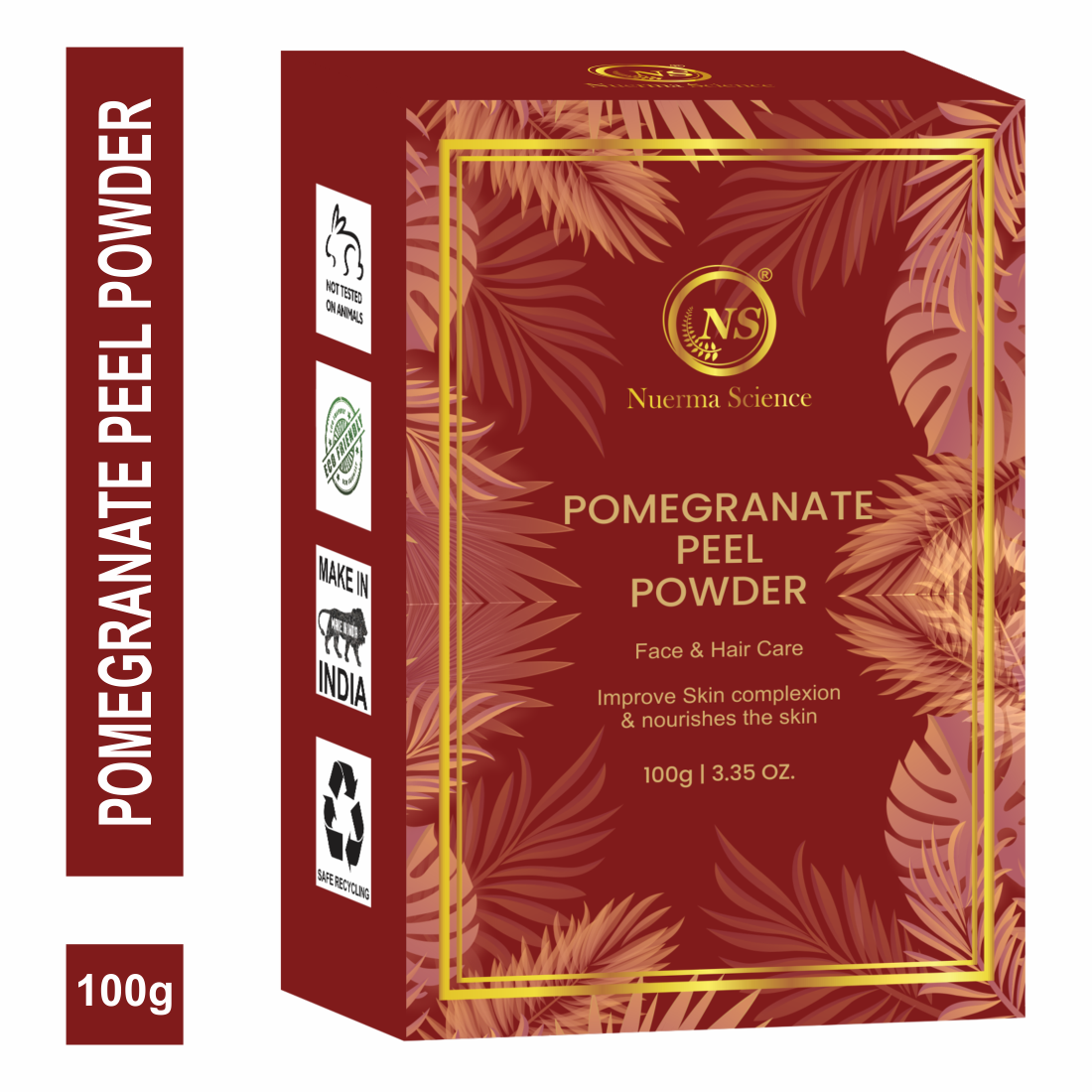 Pomegranate Peel Organic Powder For Skin & Hair - 100gm