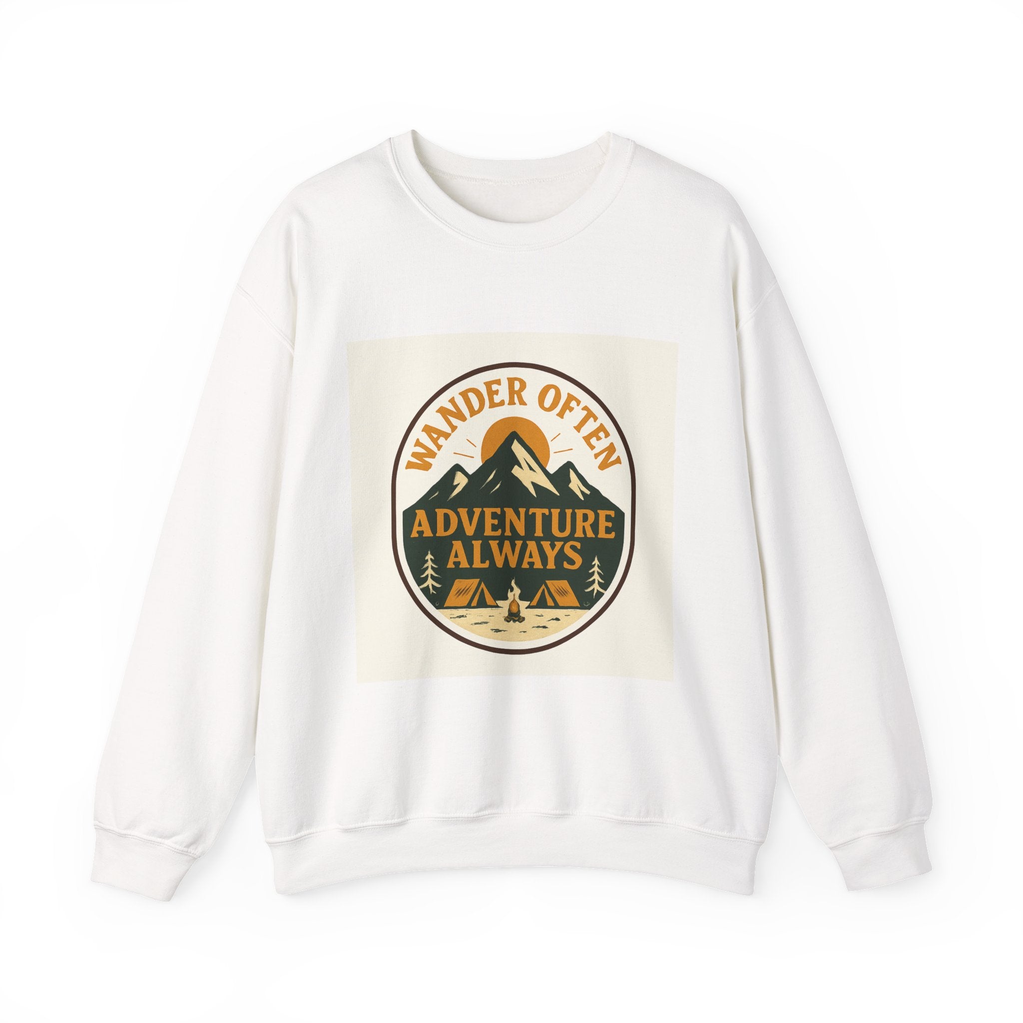 Adventure Always Crewneck Sweatshirt – “Wander Often” Outdoor Graphic