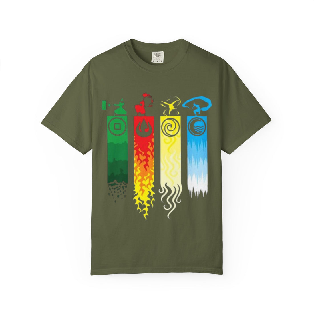 Elemental Spirits T-Shirt — Fire, Water, Earth & Air Graphic Tee