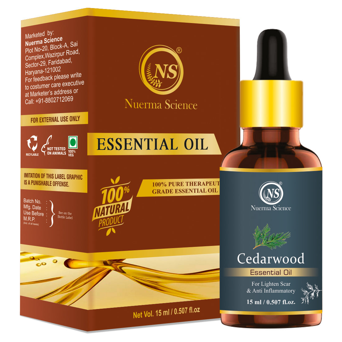 Cedarwood Essential Oil - 15ml