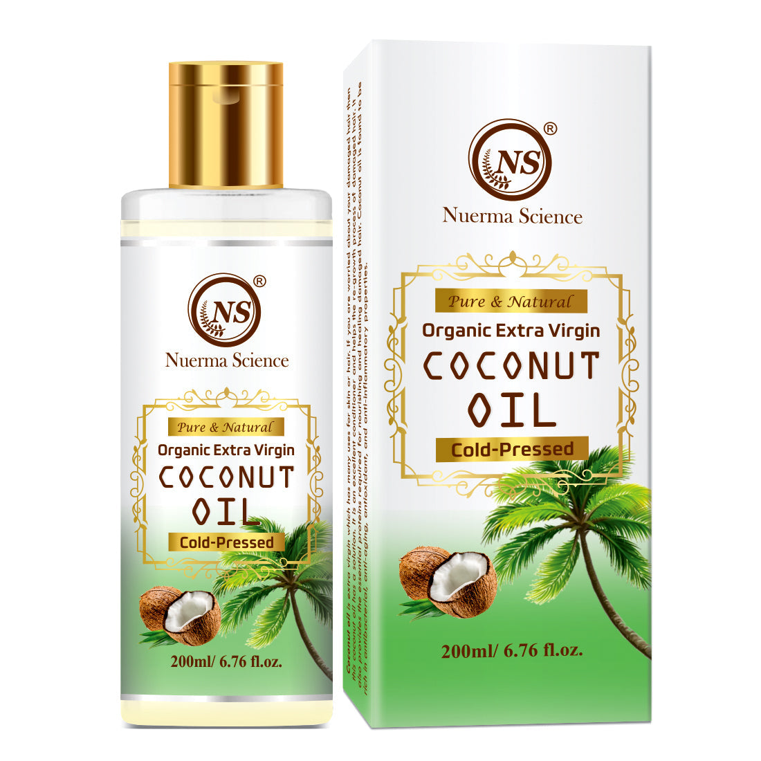 Coconut Pure Oil: Your Holistic Elixir for Body and Hair - 200ml