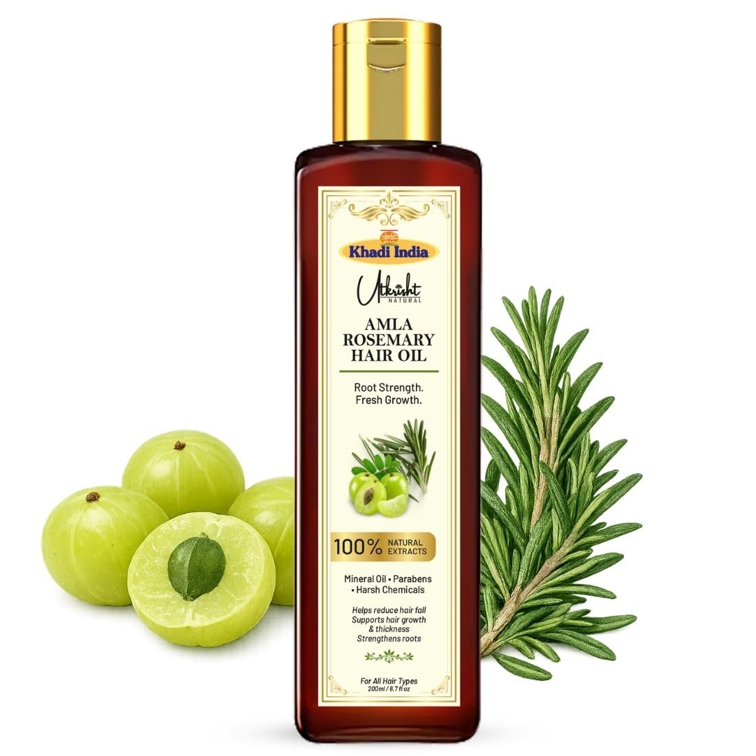 Amla & Rosemary Hair Oil — For Hair Growth & Hair Fall Control (200ml)