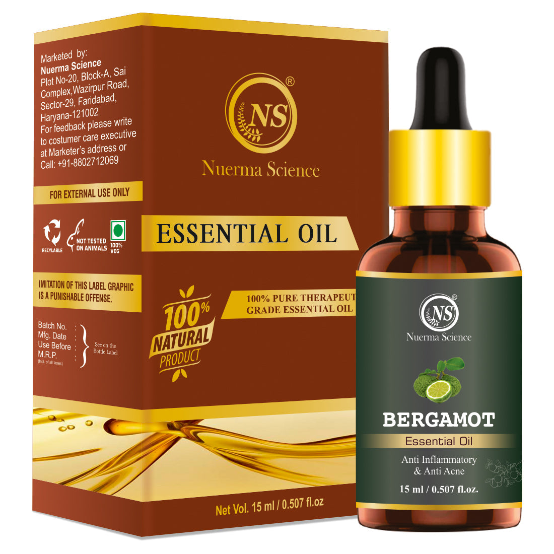 Bergamot Essential Oil - 15ml