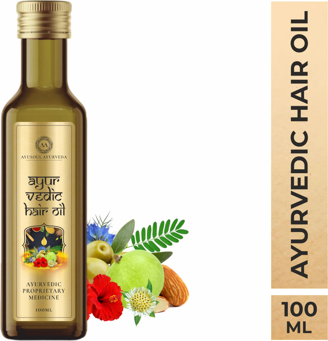 Ayusoul Ayurvedic Hair Oil with 40 Precious Herbs & Oils (100ml)