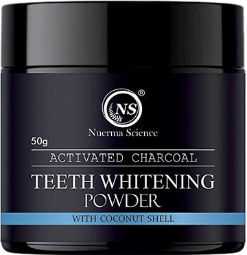 Activated Charcoal Teeth Whitening Powder with Coconut Shell - 100gm