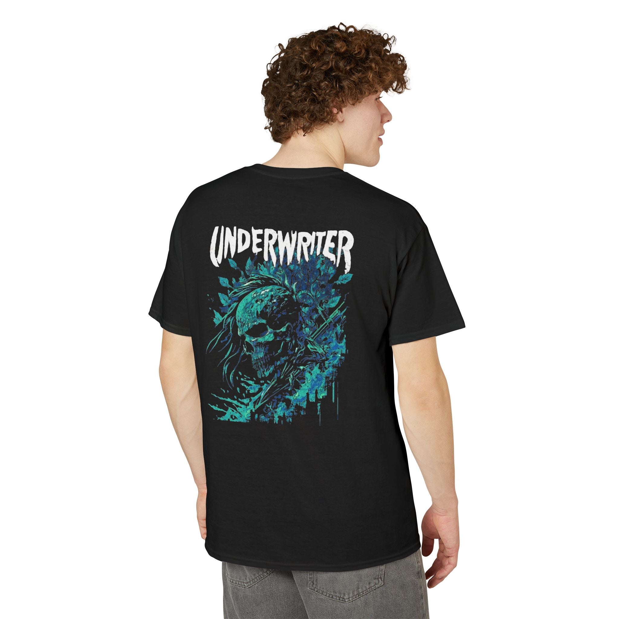 Underwriter Skull Graphic T-Shirt — Dark Floral Band Tee