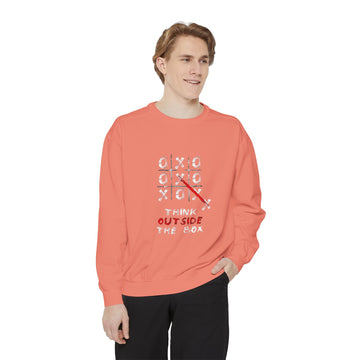 Think Outside the Box - Casual Garment-Dyed Sweatshirt