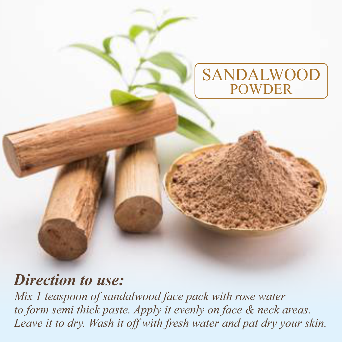 Sandalwood(Chandan) Powder for De Tan, Glowing skin & Ageing Marks - 100gm