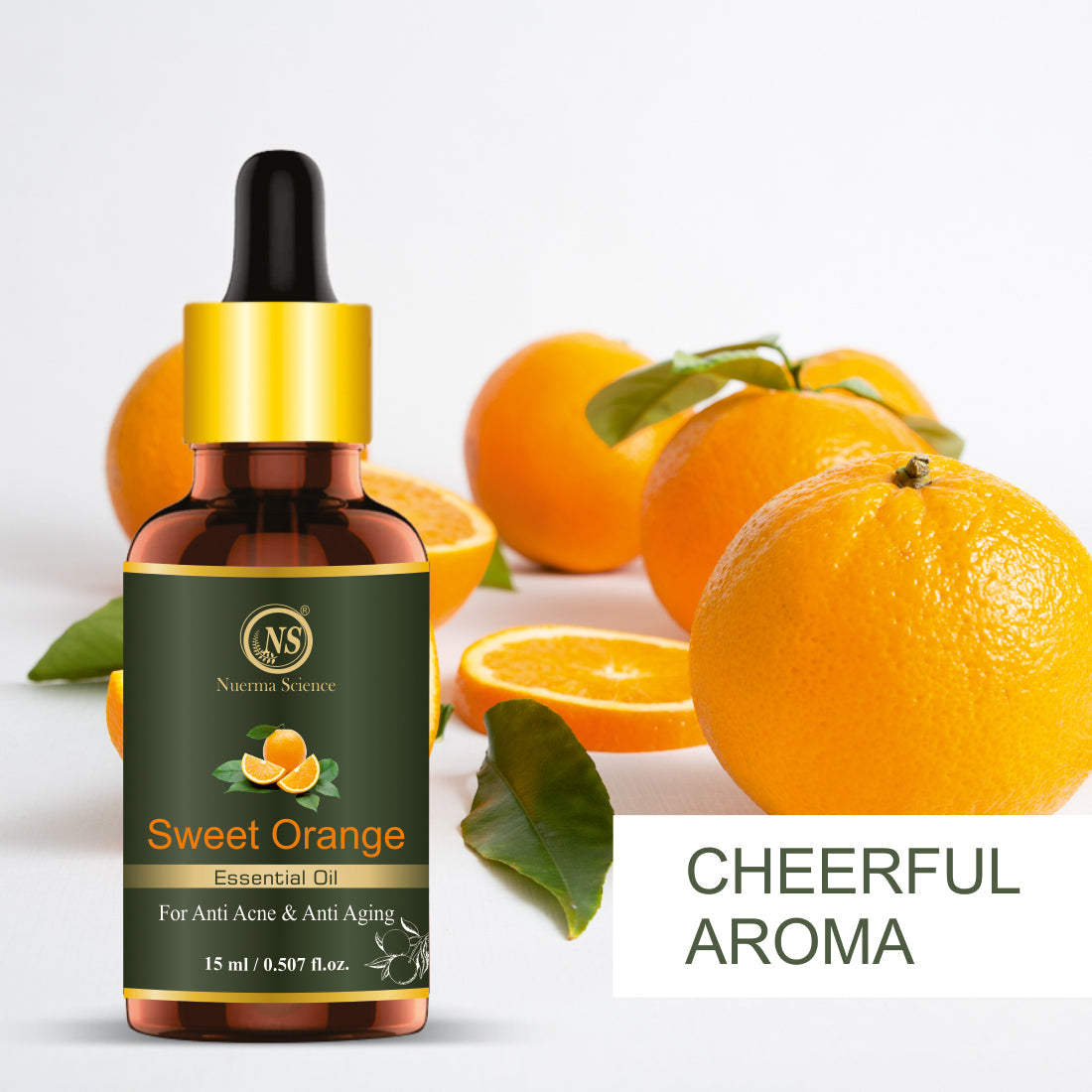 Sweet Orange Essential Oil for Anti-Acne & Anti-Aging - 15ml