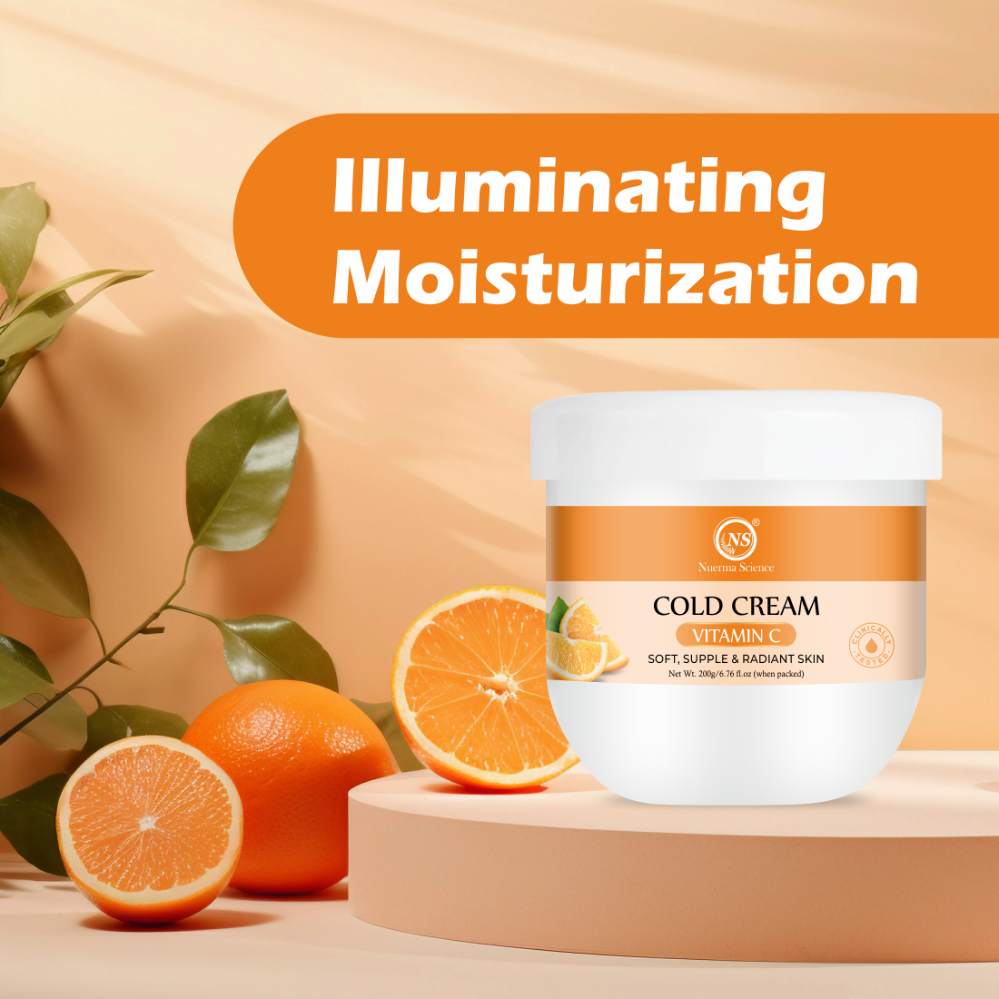 Vitamin C Cold Cream for Soft, Supple & Radiant Skin - 200gm