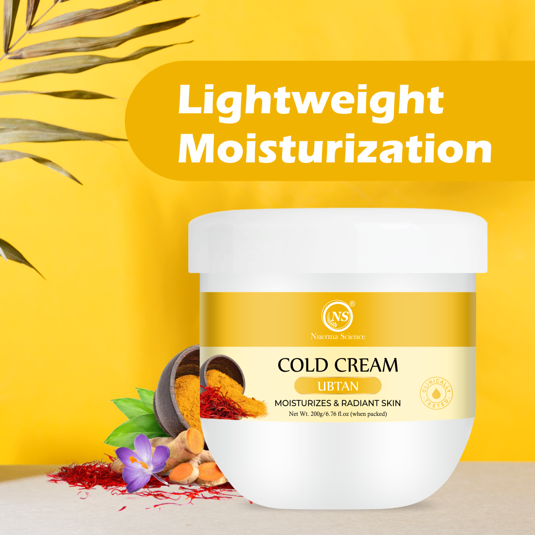 Ubtan Cold Cream for Moisturizing & Glowing Skin - 200gm