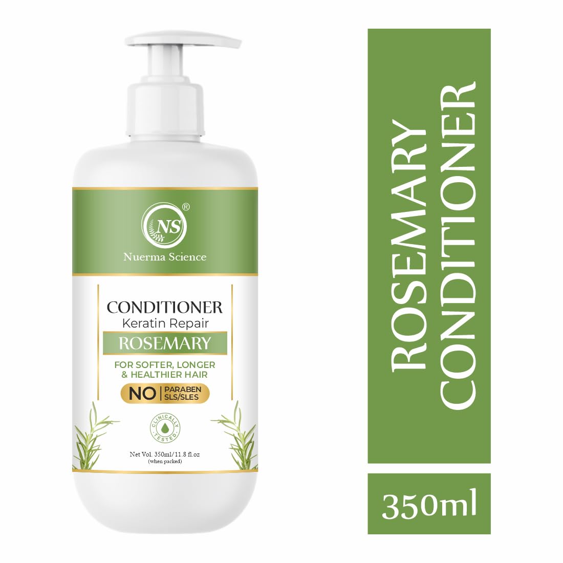 Keratin Repair Rosemary Hair Conditioner for Softer, Longer & Healthier Hair - 350ml