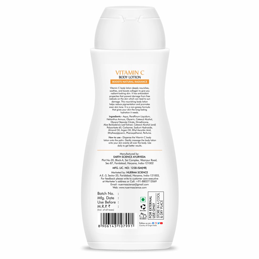 Vitamin C Moisturizing Body Lotion | Deep Hydrating & Nourishing Body Lotion - 218ml