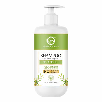 Keratin Repair Tea Tree Shampoo for Shine, Soft & Frizz-Free Hair Damage Repair - 350ml