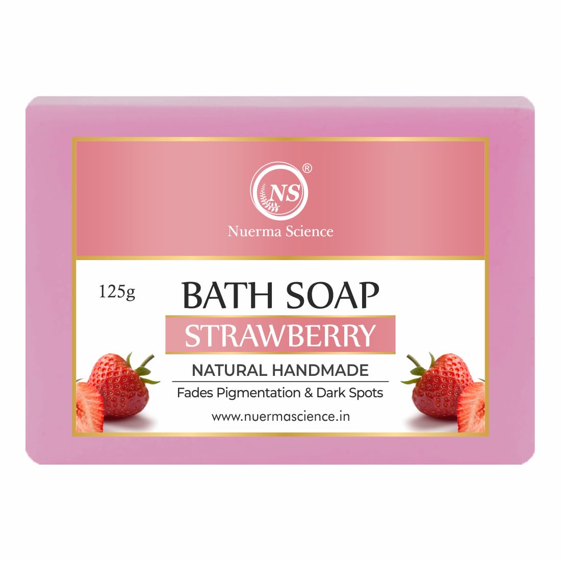 Strawberry Bath Soap | Fades Pigmentation & Dark Spots