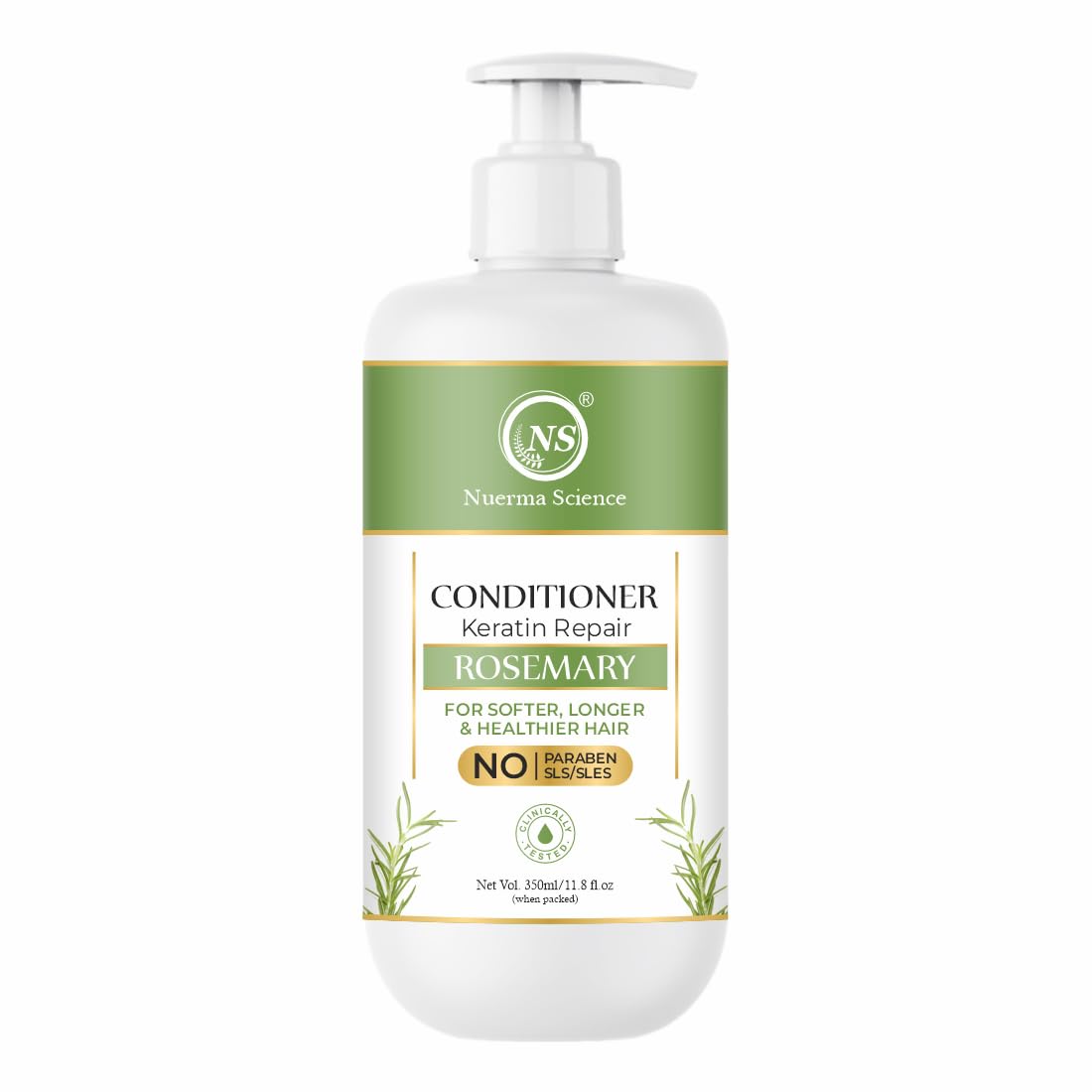 Keratin Repair Rosemary Hair Conditioner for Softer, Longer & Healthier Hair - 350ml