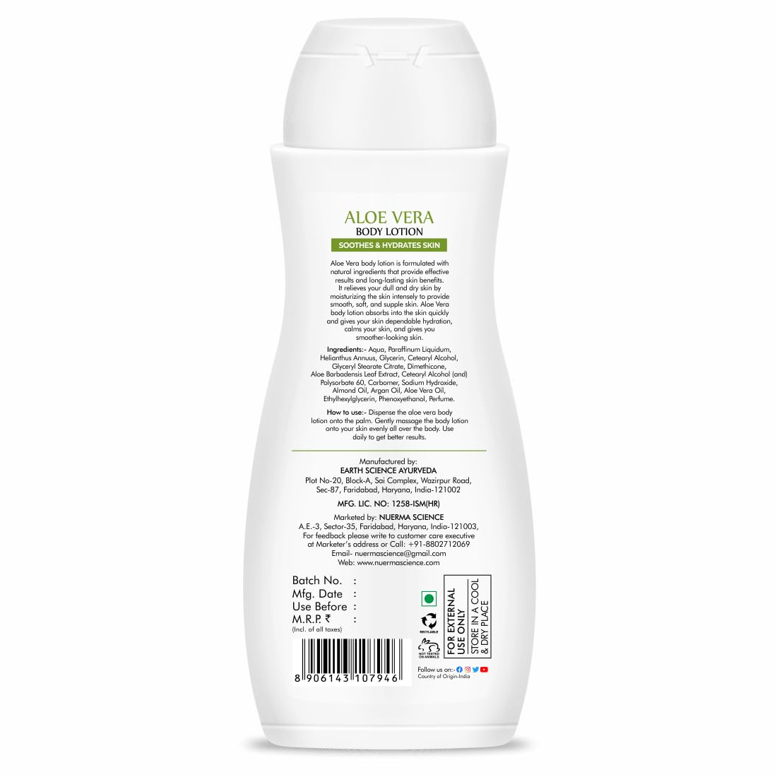 Aloe Vera Body Lotion | Deep Moisturization & Refreshing Hydration - 218ml