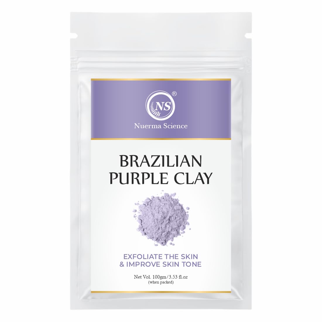 Brazilian Purple Clay - 100gm | Exfoliates Skin & Improves Skin Tone