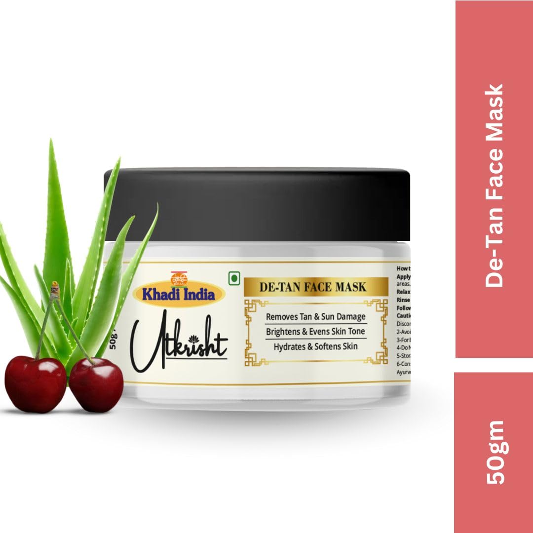 De-Tan Face Mask - Brightening & Tan Removal Clay Mask (100g)