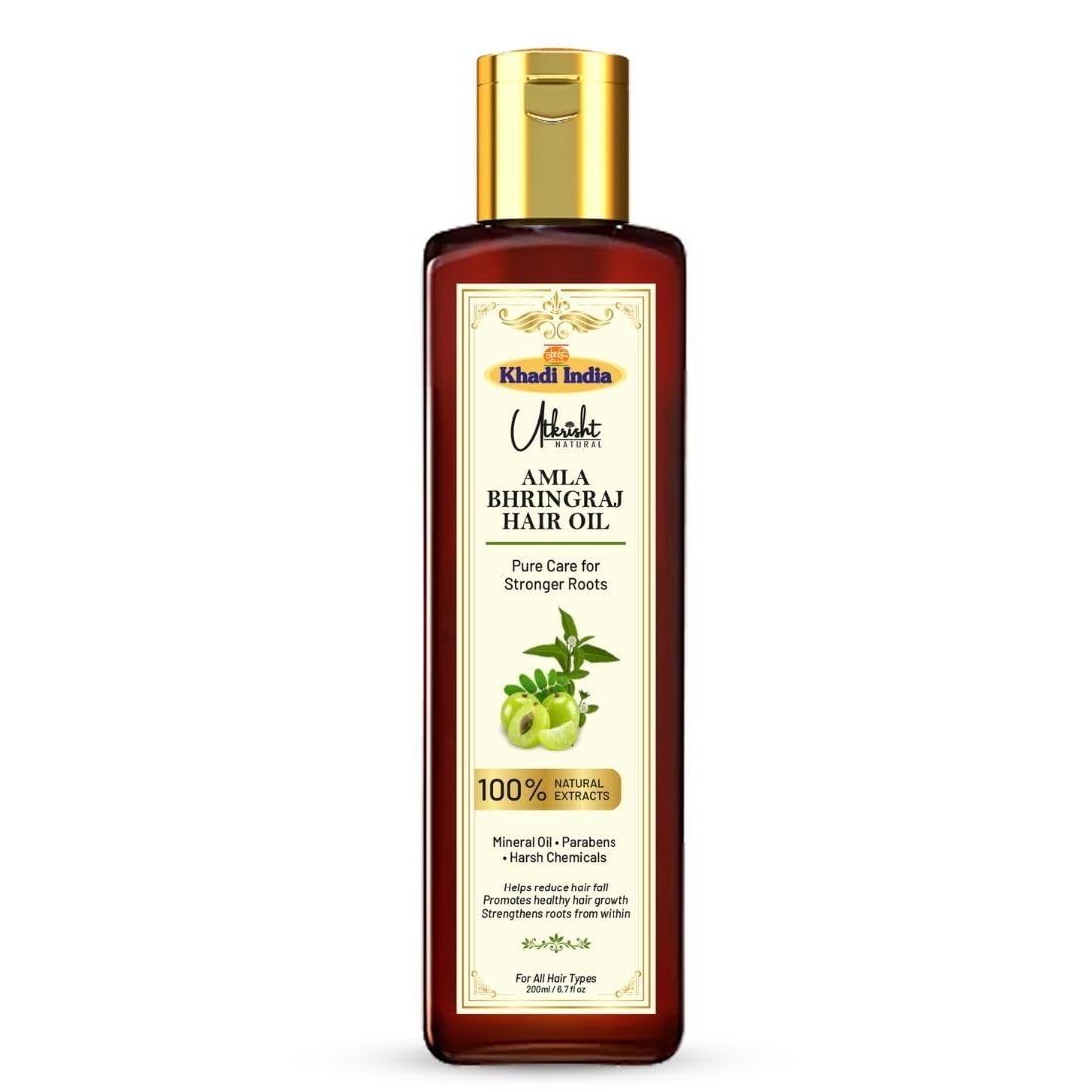 Amla Bhringraj Hair Oil — Ayurvedic Herbal Oil for Strong & Healthy Hair (200ml)