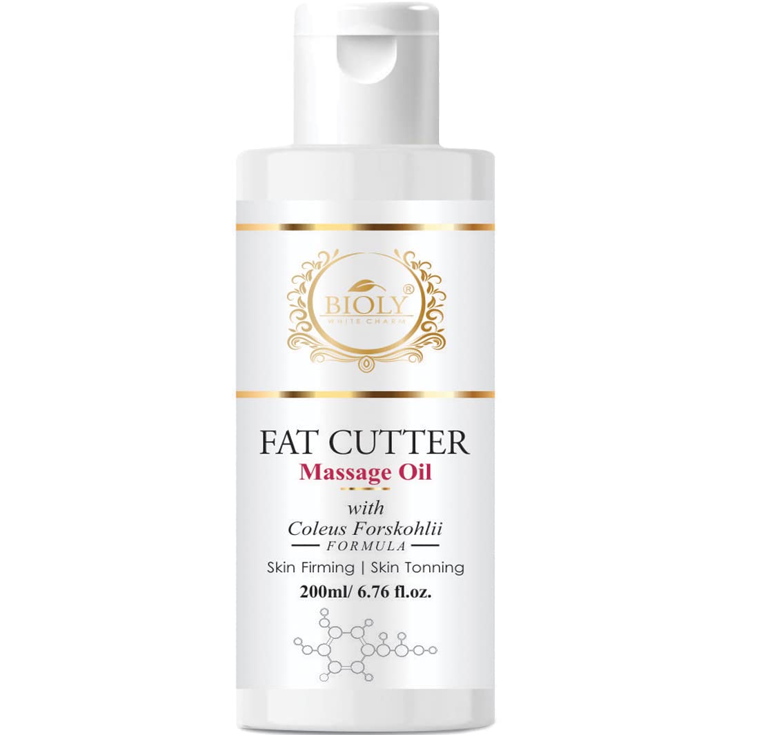 Fat Cutter Massage Oil with Coleus Forskohlii — Anti-Cellulite, Skin Firming & Toning (200ml)