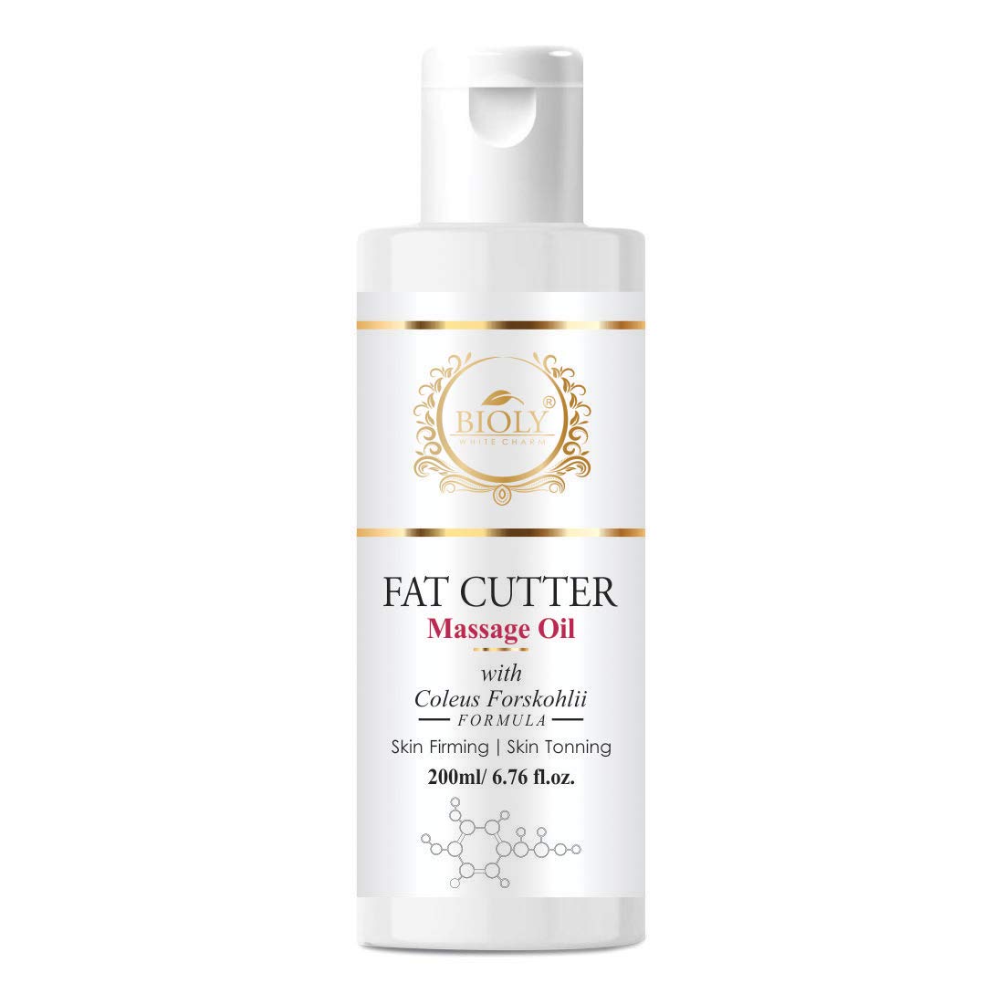 Fat Cutter Massage Oil with Coleus Forskohlii — Anti-Cellulite, Skin Firming & Toning (200ml)