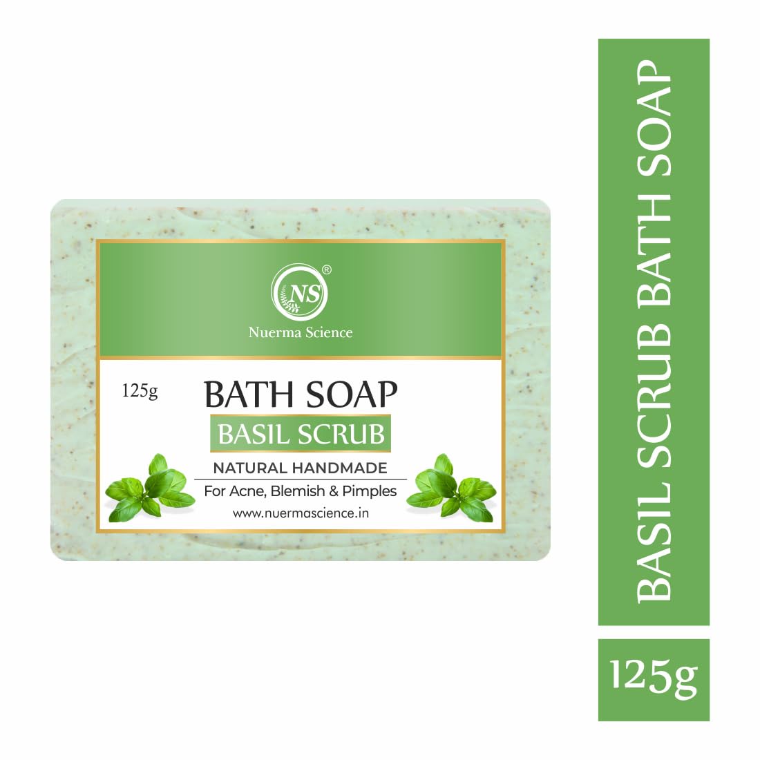 Basil Scrub Bath Soap | For Acne, Blemishes & Pimples Control