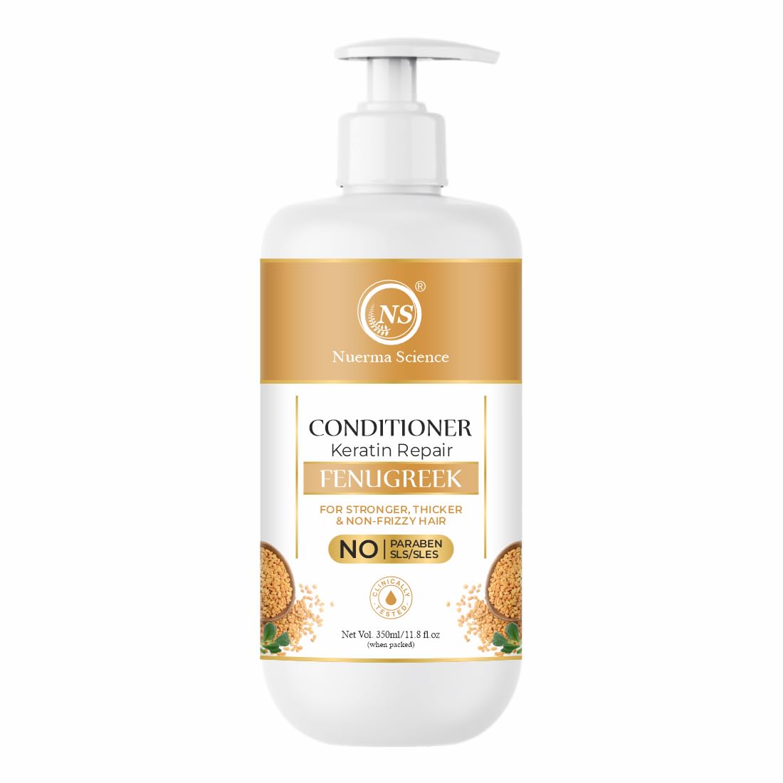 Keratin Repair Fenugreek Hair Conditioner for Stronger, Thicker & Non-Frizzy Hair - 350ml