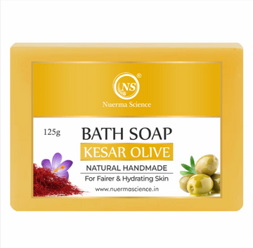 Kesar Olive Bath Soap | Brightens & Nourishes Skin - 125gm