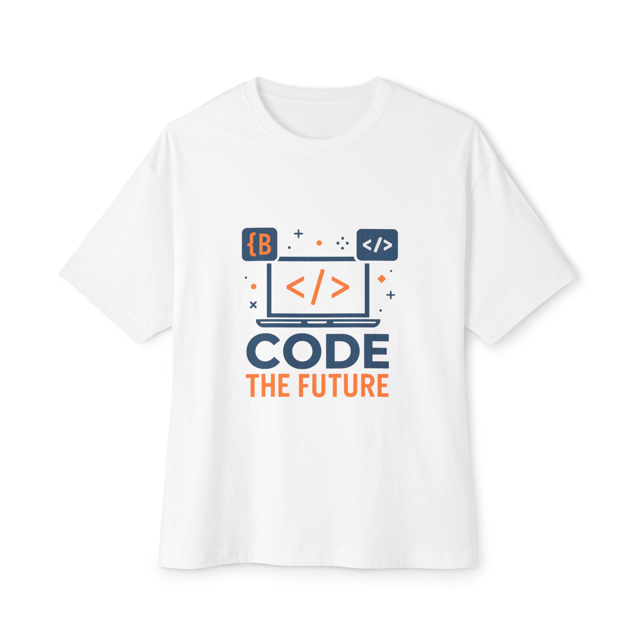 Code the Future Unisex Boxy Tee | Perfect for Programmers, Tech Lovers, Coding Gifts, Casual Wear, Unique Graphic T-Shirt