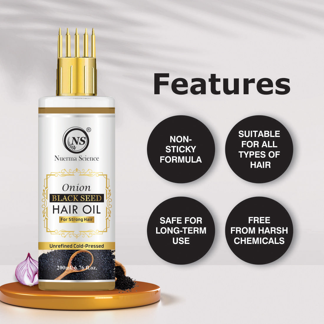 Onion Black Seed Hair Oil - 200ml