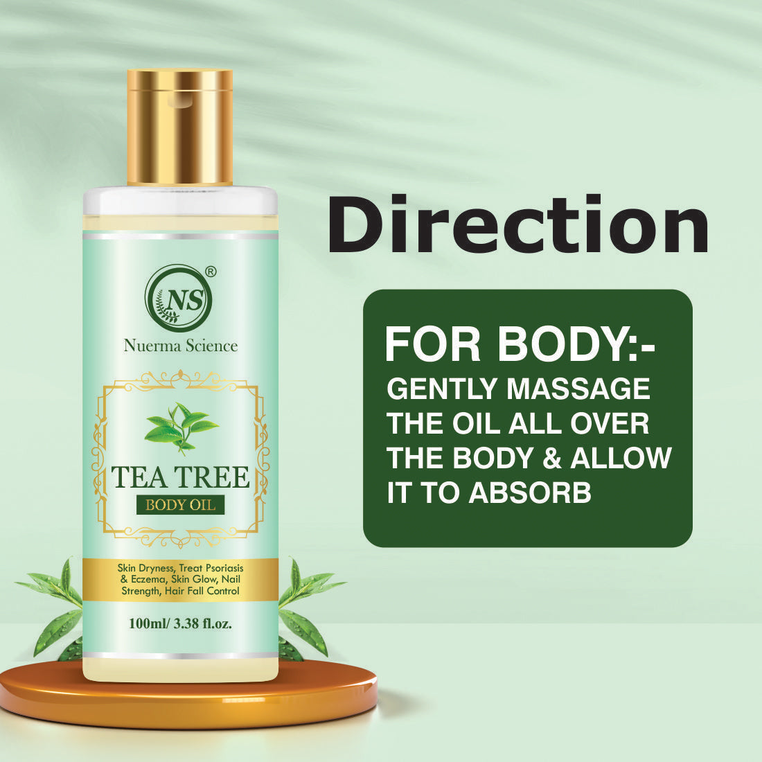 Tea Tree Body Oil for Skin Cleansing & Moisturization - 100ml