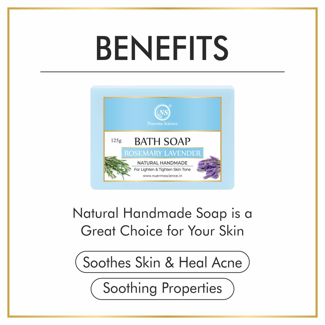 Rosemary Lavender Bath Soap | for Lighten & Tighten Skin Tone