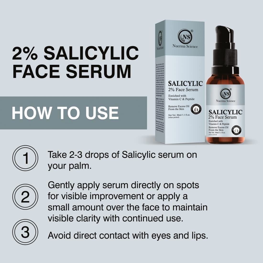 2% Salicylic Acid Face Serum with Vitamin C & Peptide (30ml)
