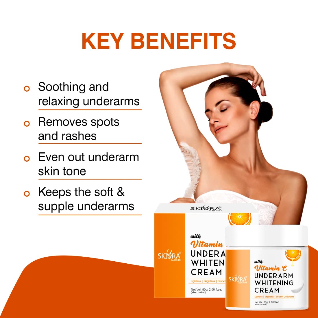 Vitamin C Underarm Whitening Cream — For Clear & Smooth Underarms (50g)