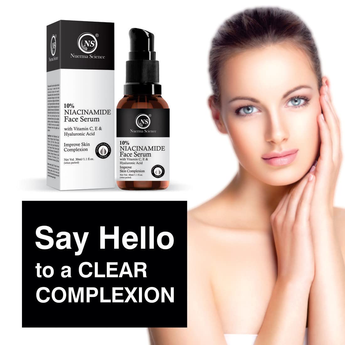 10% Niacinamide Face Serum - 15ml | Plump, Smooth, Radiant Skin