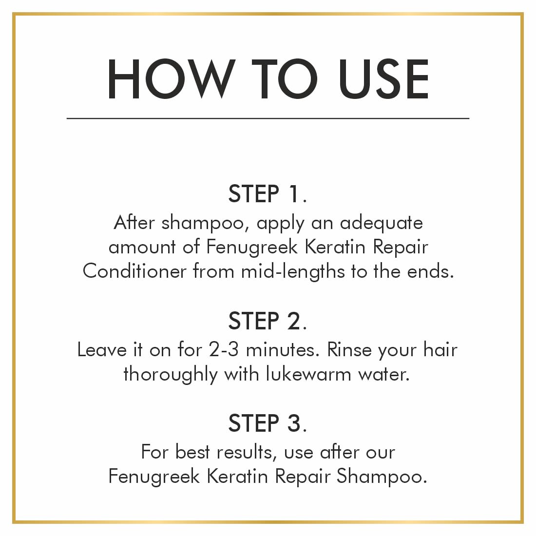Keratin Repair Fenugreek Hair Conditioner for Stronger, Thicker & Non-Frizzy Hair - 350ml