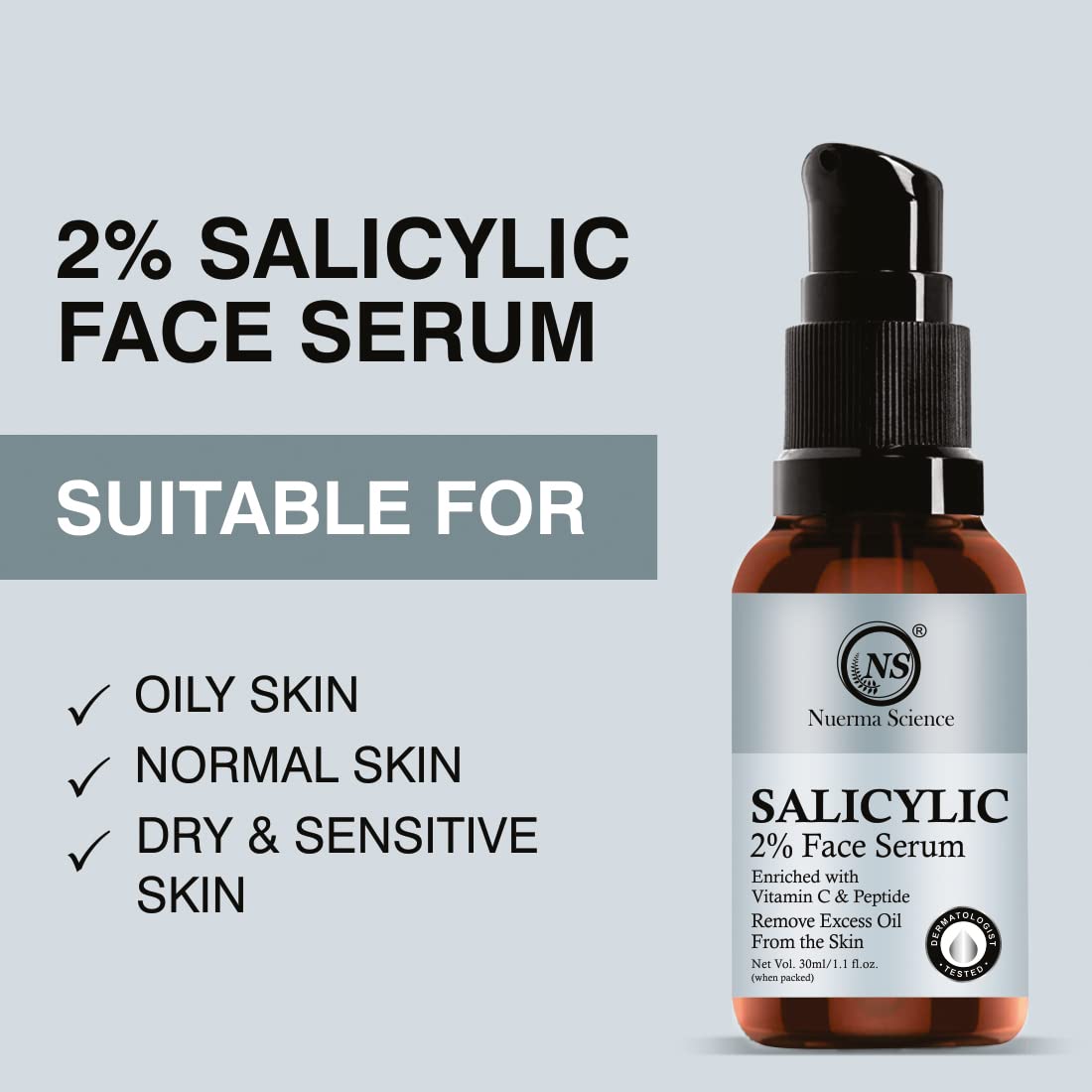 2% Salicylic Acid Face Serum with Vitamin C & Peptide (30ml)