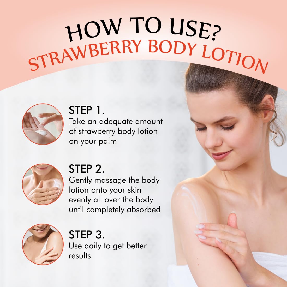 Strawberry Body Lotion for Deep Skin Hydration & Moisturization - 218ml